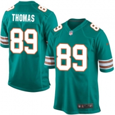 Men's Nike Miami Dolphins #89 Julius Thomas Game Aqua Green Alternate NFL Jersey