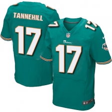 Men's Nike Miami Dolphins #17 Ryan Tannehill Elite Aqua Green Team Color NFL Jersey