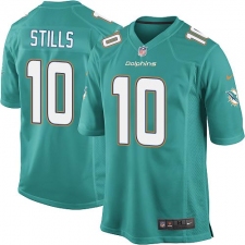 Youth Nike Miami Dolphins #10 Kenny Stills Game Aqua Green Team Color NFL Jersey