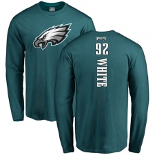 Nike Philadelphia Eagles #92 Reggie White Green Backer Long Sleeve T-Shirt