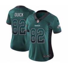 Women's Nike Philadelphia Eagles #82 Mike Quick Limited Green Rush Drift Fashion NFL Jersey