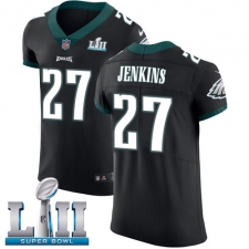 Men's Nike Philadelphia Eagles #27 Malcolm Jenkins Black Vapor Untouchable Elite Player Super Bowl LII NFL Jersey