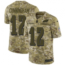 Youth Nike Philadelphia Eagles #12 Randall Cunningham Limited Camo 2018 Salute to Service NFL Jersey