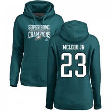 Women's Nike Philadelphia Eagles #23 Rodney McLeod Green Super Bowl LII Champions Pullover Hoodie