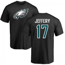 Nike Philadelphia Eagles #17 Alshon Jeffery Black Name & Number Logo T-Shirt
