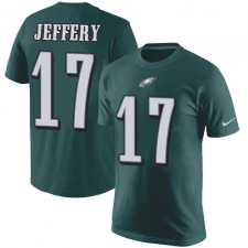Nike Philadelphia Eagles #17 Alshon Jeffery Green Rush Pride Name & Number T-Shirt