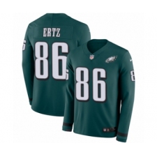 Youth Nike Philadelphia Eagles #86 Zach Ertz Limited Green Therma Long Sleeve NFL Jersey
