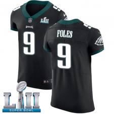 Men's Nike Philadelphia Eagles #9 Nick Foles Black Vapor Untouchable Elite Player Super Bowl LII NFL Jersey