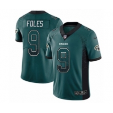 Men's Nike Philadelphia Eagles #9 Nick Foles Limited Green Rush Drift Fashion NFL Jersey