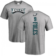 Nike Philadelphia Eagles #9 Nick Foles Ash Backer T-Shirt