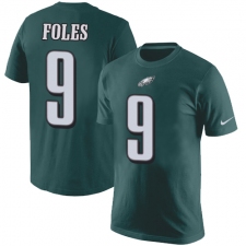 Nike Philadelphia Eagles #9 Nick Foles Green Rush Pride Name & Number T-Shirt