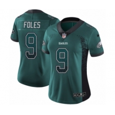 Women's Nike Philadelphia Eagles #9 Nick Foles Limited Green Rush Drift Fashion NFL Jersey