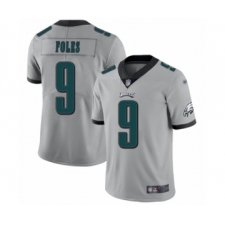 Youth Philadelphia Eagles #9 Nick Foles Limited Silver Inverted Legend Football Jersey