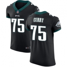 Men's Nike Philadelphia Eagles #75 Vinny Curry Black Alternate Vapor Untouchable Elite Player NFL Jersey