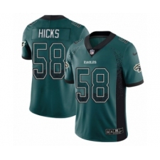 Youth Nike Philadelphia Eagles #58 Jordan Hicks Limited Green Rush Drift Fashion NFL Jersey