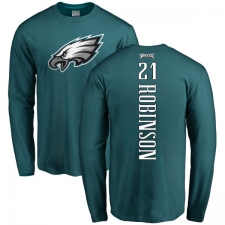 Nike Philadelphia Eagles #21 Patrick Robinson Green Backer Long Sleeve T-Shirt