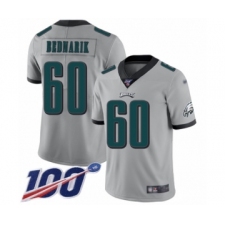 Youth Philadelphia Eagles #60 Chuck Bednarik Limited Silver Inverted Legend 100th Season Football Jersey