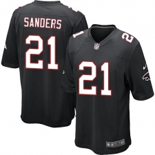 Men's Nike Atlanta Falcons #21 Deion Sanders Game Black Alternate NFL Jersey