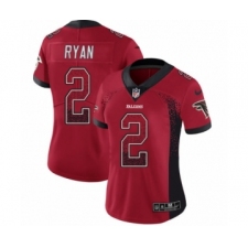 Women's Nike Atlanta Falcons #2 Matt Ryan Limited Red Rush Drift Fashion NFL Jersey