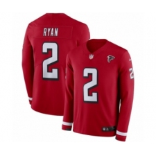 Youth Nike Atlanta Falcons #2 Matt Ryan Limited Red Therma Long Sleeve NFL Jersey