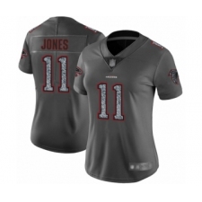 Women's Atlanta Falcons #11 Julio Jones Limited Gray Static Fashion Football Jersey