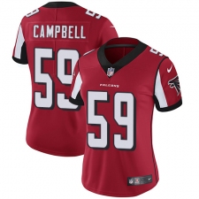 Women's Nike Atlanta Falcons #59 De'Vondre Campbell Elite Red Team Color NFL Jersey