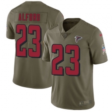 Youth Nike Atlanta Falcons #23 Robert Alford Limited Olive 2017 Salute to Service NFL Jersey