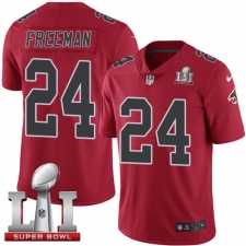Youth Nike Atlanta Falcons #24 Devonta Freeman Limited Red Rush Super Bowl LI 51 NFL Jersey