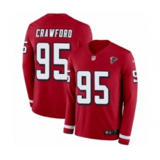 Youth Nike Atlanta Falcons #95 Jack Crawford Limited Red Therma Long Sleeve NFL Jersey
