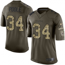 Youth Nike Atlanta Falcons #34 Brian Poole Elite Green Salute to Service NFL Jersey