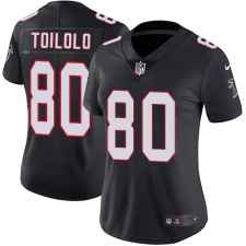 Women's Nike Atlanta Falcons #80 Levine Toilolo Elite Black Alternate NFL Jersey