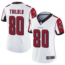 Women's Nike Atlanta Falcons #80 Levine Toilolo Elite White NFL Jersey