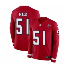 Men's Nike Atlanta Falcons #51 Alex Mack Limited Red Therma Long Sleeve NFL Jersey