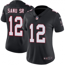 Women's Nike Atlanta Falcons #12 Mohamed Sanu Elite Black Alternate NFL Jersey