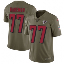 Youth Nike Atlanta Falcons #77 Ra'Shede Hageman Limited Olive 2017 Salute to Service NFL Jersey