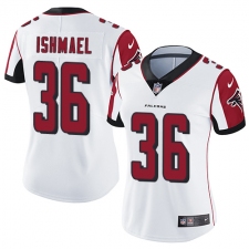 Women's Nike Atlanta Falcons #36 Kemal Ishmael Elite White NFL Jersey