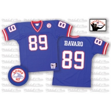 Mitchell and Ness New York Giants #89 Mark Bavaro Blue Authentic Throwback NFL Jersey