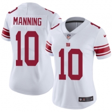 Women's Nike New York Giants #10 Eli Manning Elite White NFL Jersey