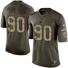 Youth Nike New York Giants #90 Jason Pierre-Paul Elite Green Salute to Service NFL Jersey