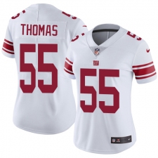 Women's Nike New York Giants #55 J.T. Thomas Elite White NFL Jersey