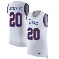 Men's Nike New York Giants #20 Janoris Jenkins Limited White Rush Player Name & Number Tank Top NFL Jersey