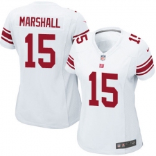 Women's Nike New York Giants #15 Brandon Marshall Game White NFL Jersey