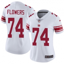 Women's Nike New York Giants #74 Ereck Flowers Elite White NFL Jersey