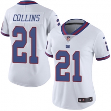 Women's Nike New York Giants #21 Landon Collins Limited White Rush Vapor Untouchable NFL Jersey