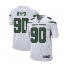 Men's New York Jets #90 Dennis Byrd Game White Football Jersey