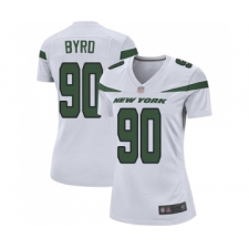 Women's New York Jets #90 Dennis Byrd Game White Football Jersey