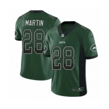 Men's Nike New York Jets #28 Curtis Martin Limited Green Rush Drift Fashion NFL Jersey