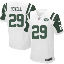 Men's Nike New York Jets #29 Bilal Powell Elite White NFL Jersey