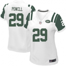 Women's Nike New York Jets #29 Bilal Powell Game White NFL Jersey