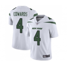 Youth New York Jets #4 Lac Edwards White Vapor Untouchable Limited Player Football Jersey